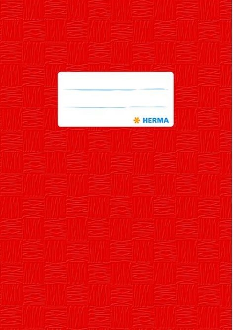 HermaBook cover plastic A5 red 7422-Price for 25 pcs.Article-No: 4008705074223