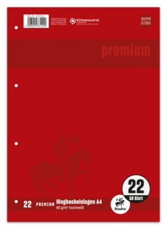 StaufenRingbuch-Einlage A4 50Bl Premium kariert 90g-Preis für 10 StückArtikel-Nr: 4006050331220