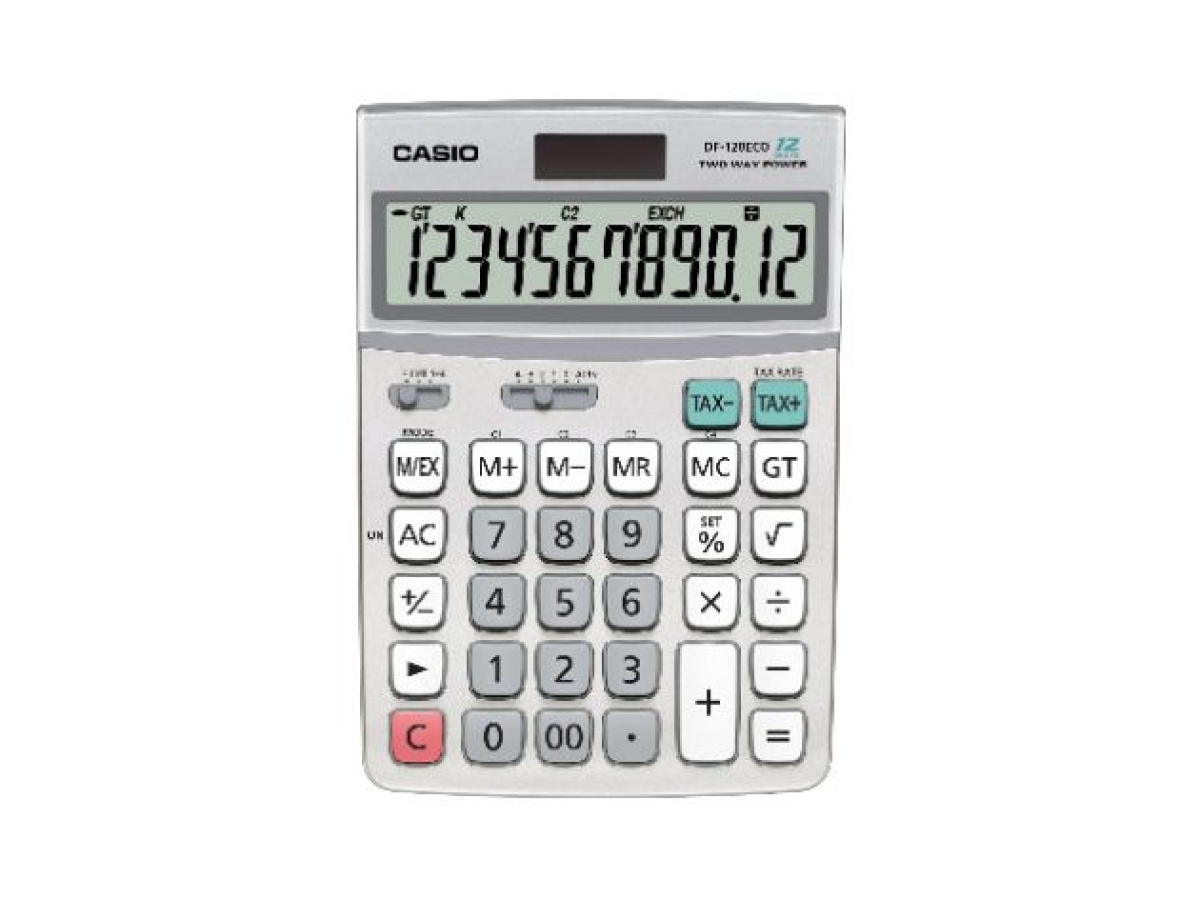 CasioDesk calculator Casio DF 120ECO 12 digitsArticle-No: 4971850185703