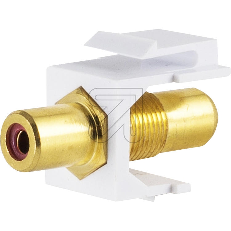 Keystoneconnector cinch socket gold-plated, red 08-10061
