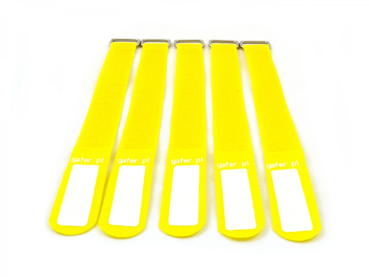 GAFER.PLTie Straps 25x260mm 5 pieces yellow-Price for 5 pcs.
