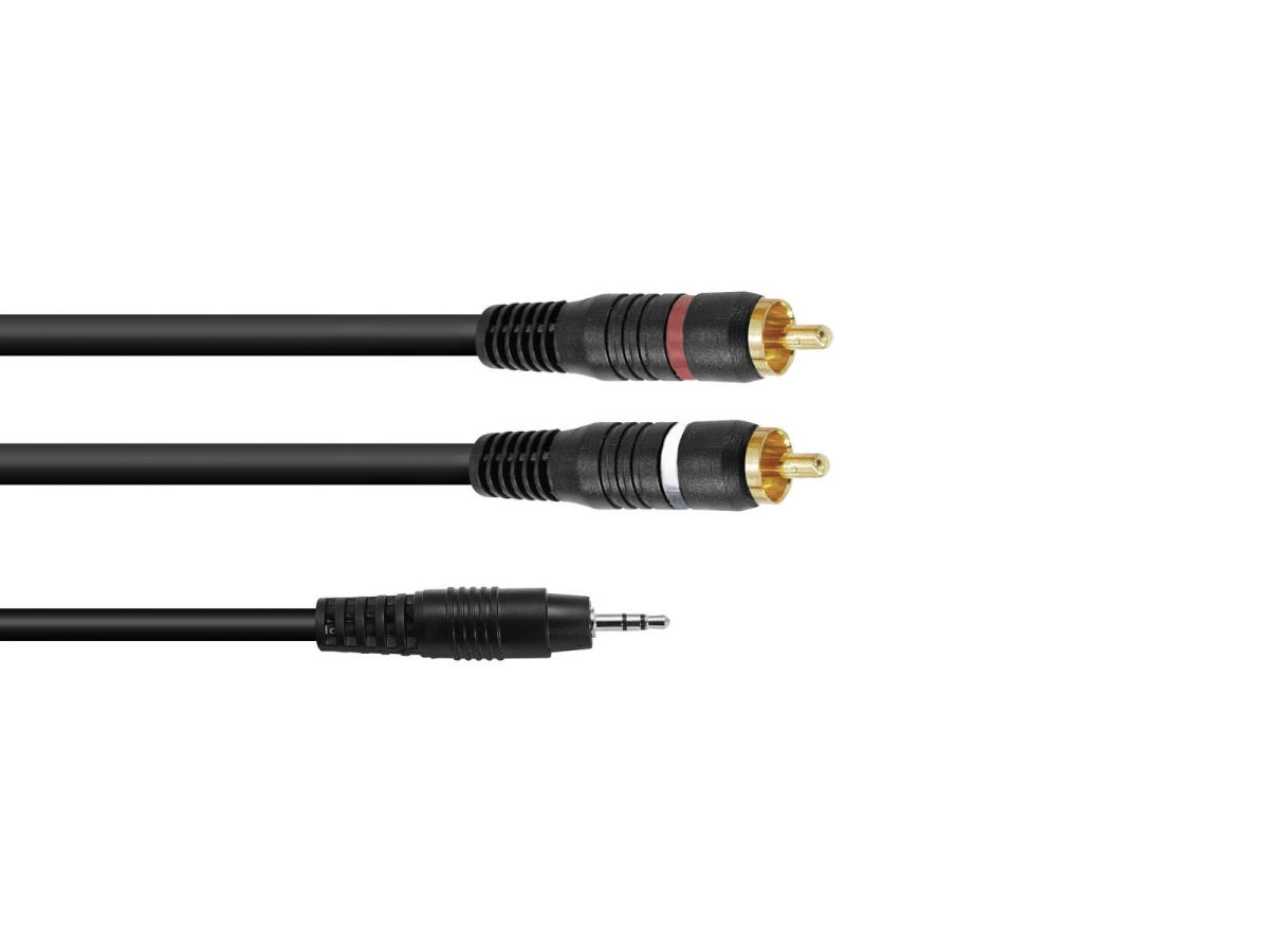 OMNITRONICAdaptercable 3.5 Jack/2xRCA 6m bkArticle-No: 30225148