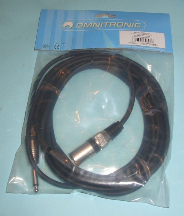 OMNITRONICXK-50 XLR-Kabel 5 Meter schwarz XLR (m) 6,3 KlinkeArtikel-Nr: 3022519CL
