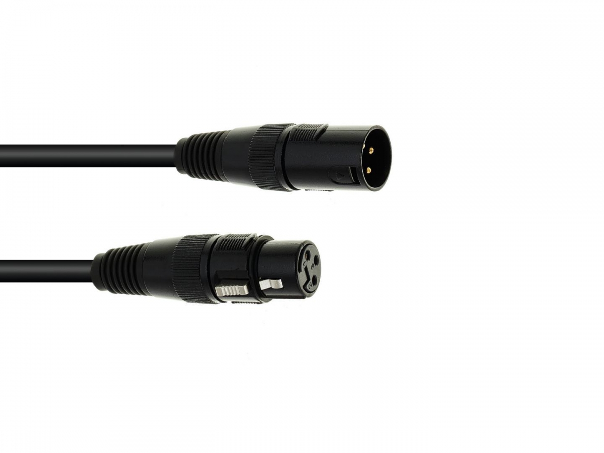 EUROLITEDMX cable XLR 3pin 1m bkArticle-No: 3022785F