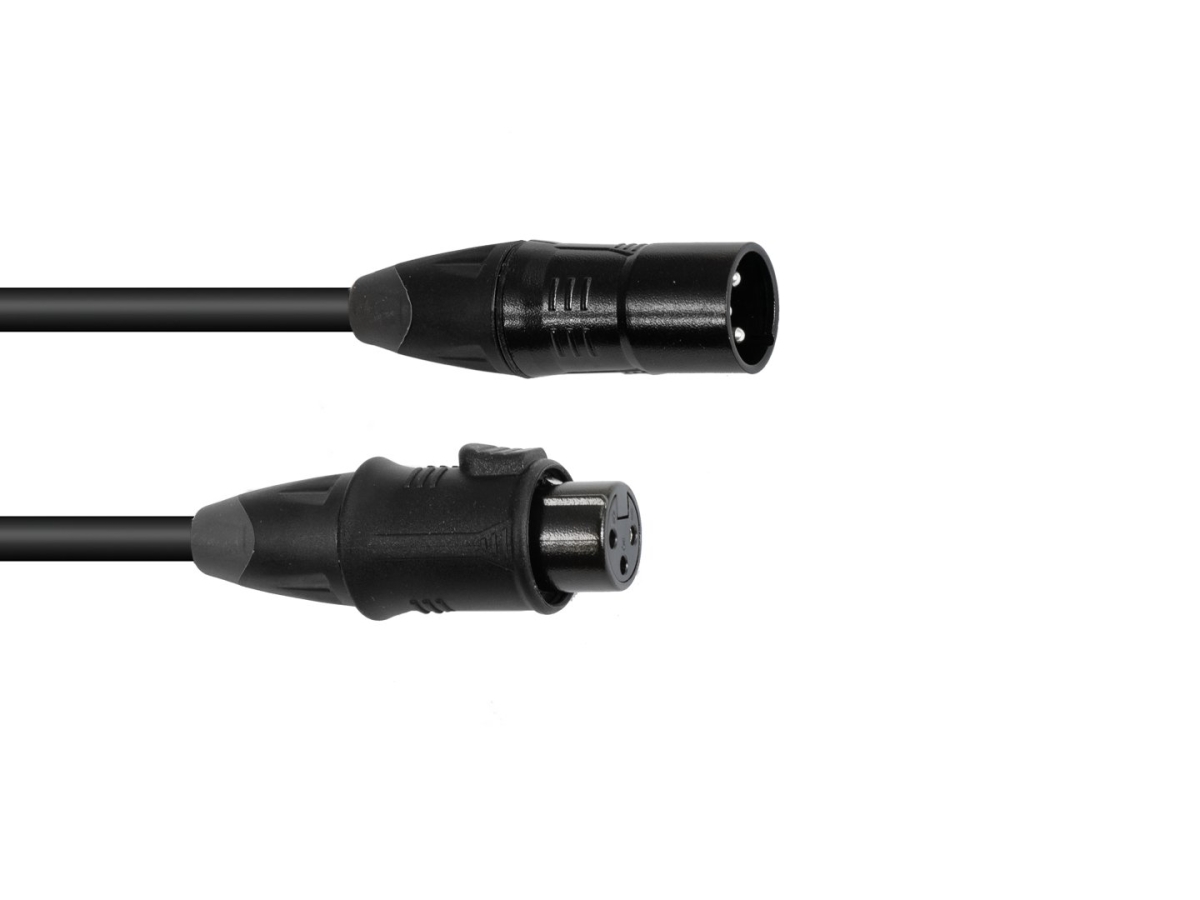 EUROLITEDMX cable EC-1 IP65 3pin 3m bkArticle-No: 30227872