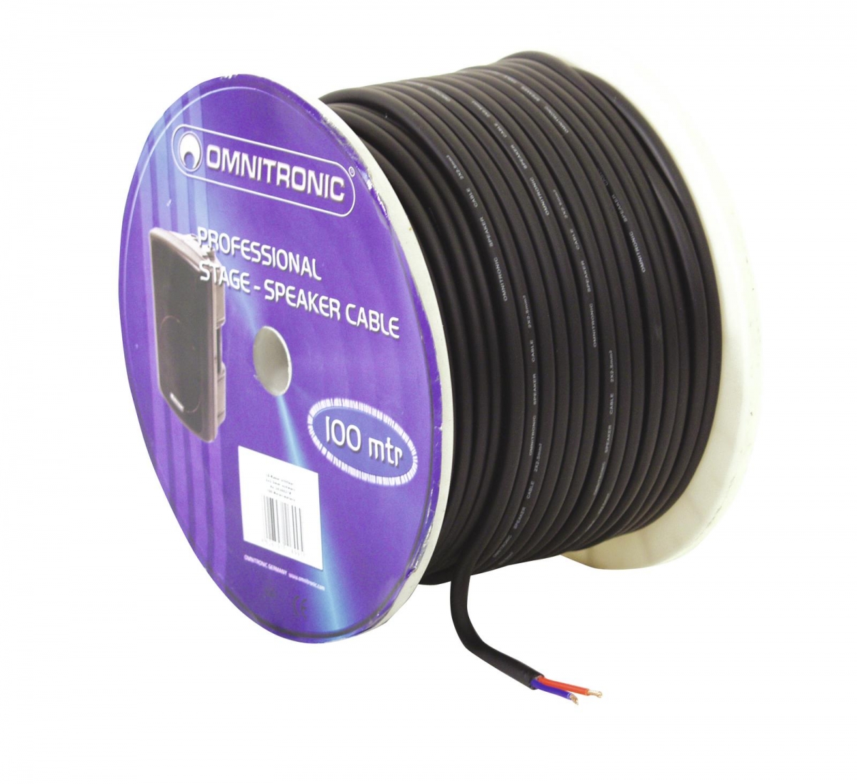 OMNITRONICSpeaker cable 2x2.5 50m bk durable
