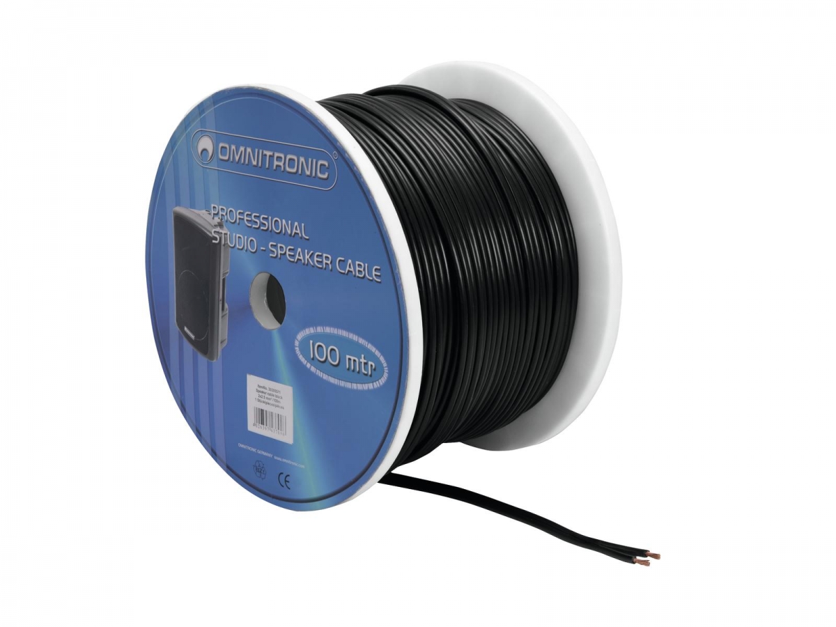 OMNITRONICSpeaker cable 2x2.5 100m bk-Price for 100 meterArticle-No: 30300511
