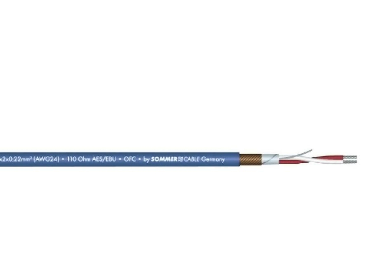 SOMMER CABLEDMX Kabel 2x0,22 100m sw SC-Semicolon