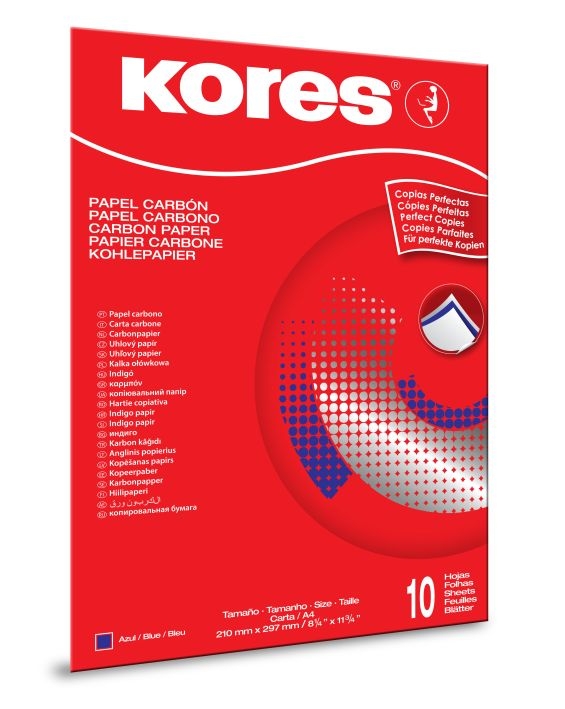 KoresCarbon paper A4 blue 10 sheets for handwriting-Price for 10 SheetArticle-No: 9023800790866
