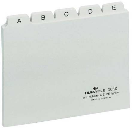 DurableCard index index A6 A-Z We 25 pieces plasticArticle-No: 4005546314204