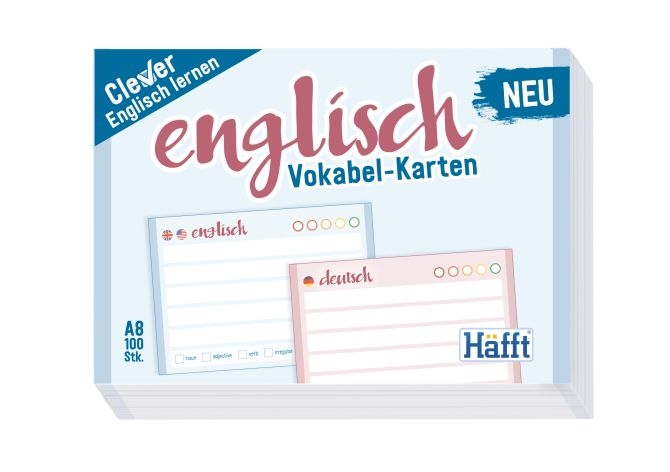 HäfftIndex card vocabulary card A8 English 100 pcs.-PC-Price for 100 pcs.Article-No: 9783866795174