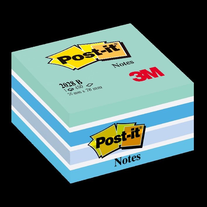 3MSticky note cube Post-it 76x76mm blue assortedArticle-No: 4001895872792