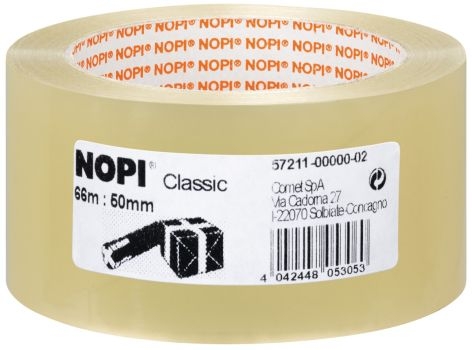 NopiPacking tape clear 66mx50 4042 57211-Price for 66 meterArticle-No: 4042448053053