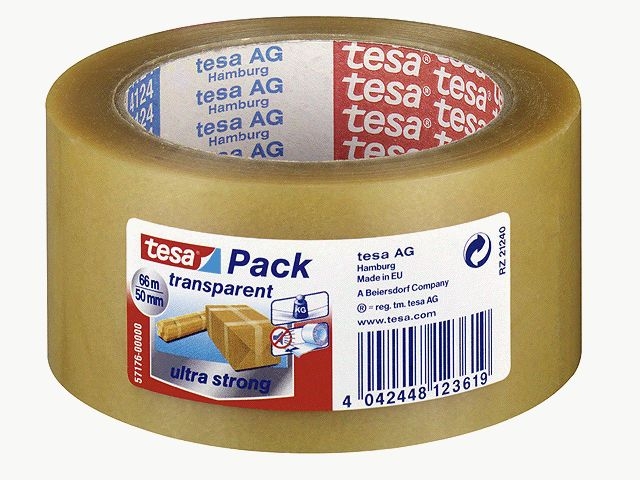 TesaPacking tape transparent 66x50-Price for 66 meterArticle-No: 4042448123619