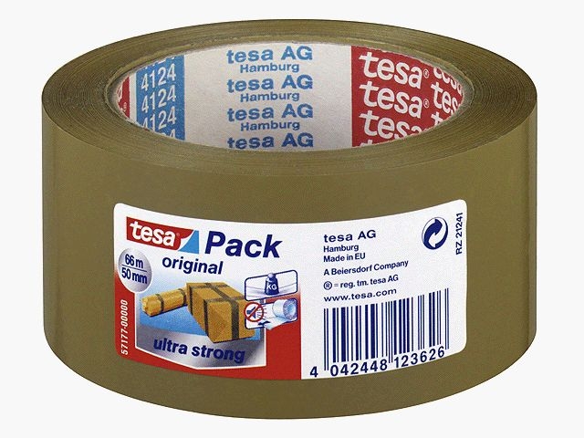 Tesapacking tape PVC brown 66x50mm up to 30kg-Price for 66 meterArticle-No: 4042448123626