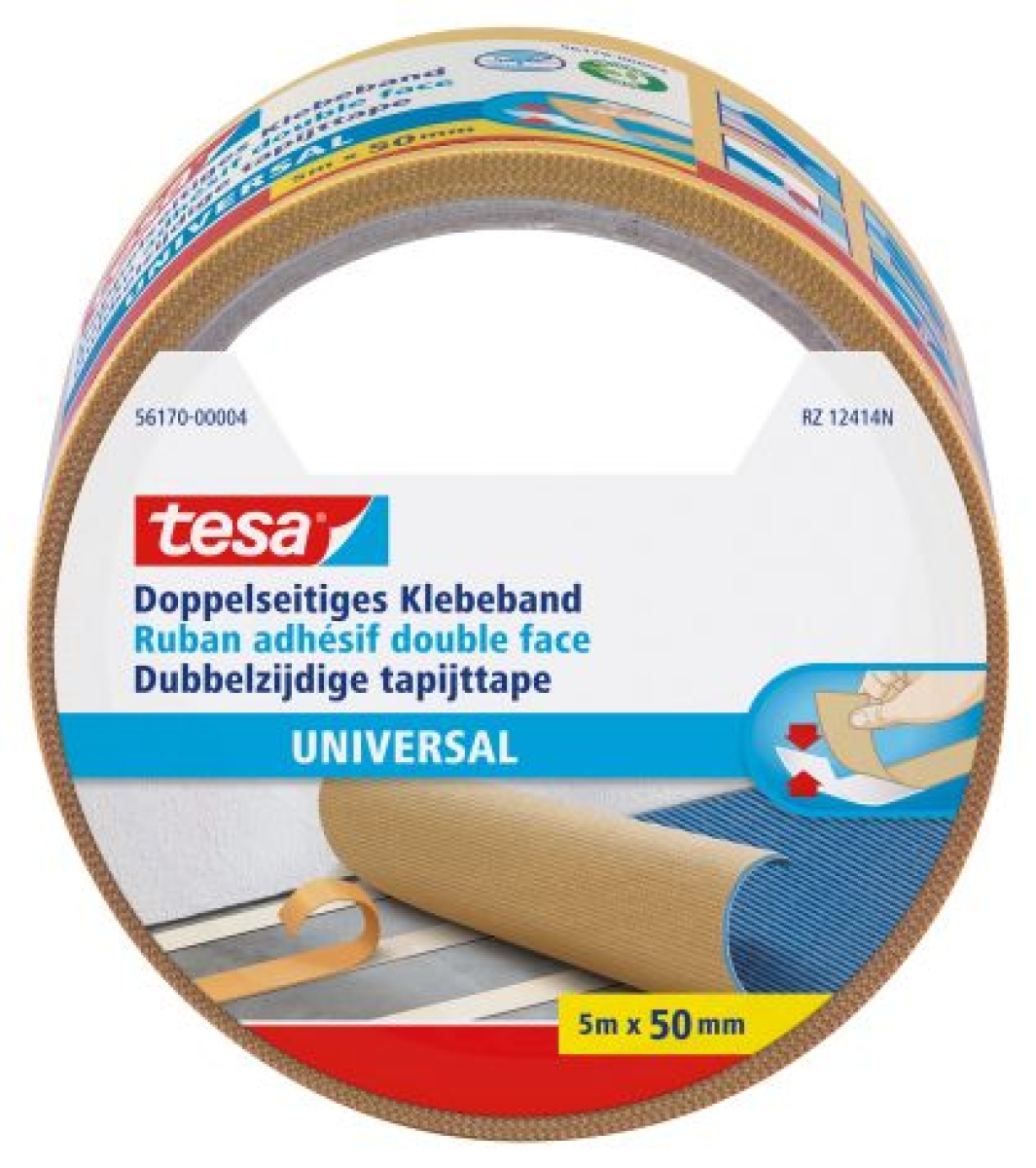 TesaAdhesive tape double-sided 5m 50mm Tesa 561700000411Article-No: 4042448388650