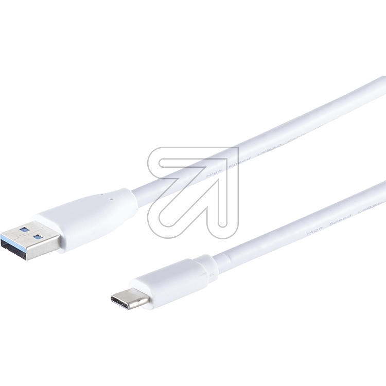 S-ConnUSB Kabel, USB 3.0 A auf USB 3.1 Typ C, weiß, 1,8m 13-31186