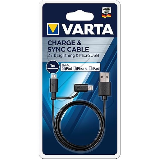 VARTADaten-/Ladekabel Lightning & Micro-USB auf USB A 57943101401