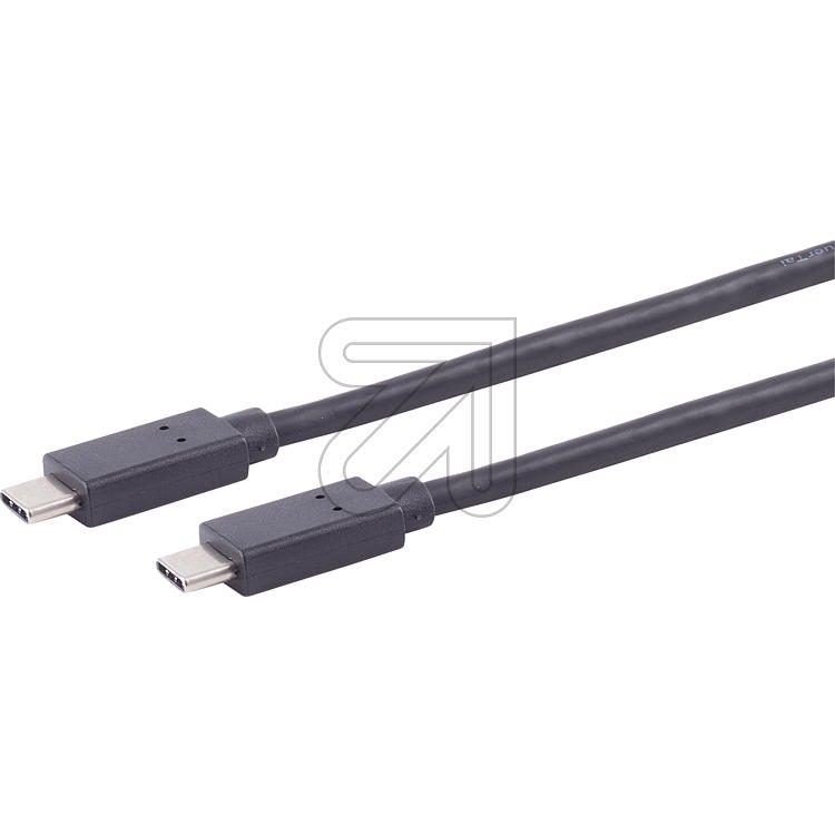 S-ConnUSB cable 3.2, USB type C to USB type C, black, 1m 13-48025
