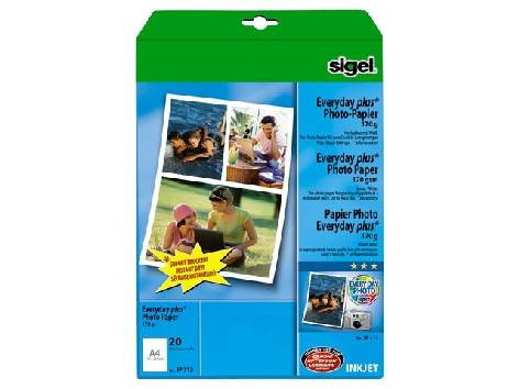 SigelPhoto-Paper-Ink-Jet A4 170g 20 sheets bright white-Price for 20SheetArticle-No: 4004360998829