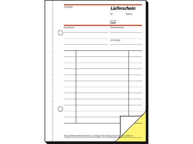 SigelLieferscheinbuch A6 2x40Blatt NCR Sd13Artikel-Nr: 4004360910470
