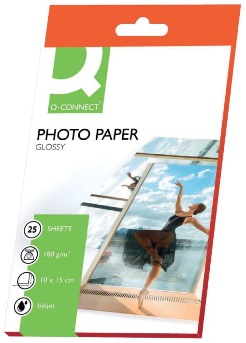 Q-ConnectPhoto paper Inkjet 10x15 25BL Q-Connect KF01905-Price for 25 SheetArticle-No: 5705831019058