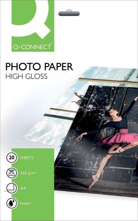 Q-ConnectPhoto paper Inkjet A4 20BL Q-Connect KF02163-Price for 20SheetArticle-No: 5705831021631