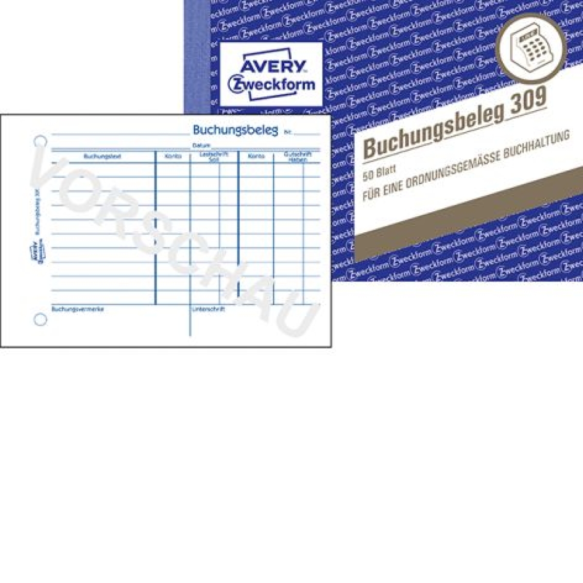 ZweckformBooking document 309 A6 50 sheetsArticle-No: 4004182003091