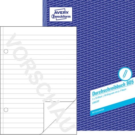 ZweckformCarbon copy book A4 2X50 sheets lined 905Article-No: 4004182009055