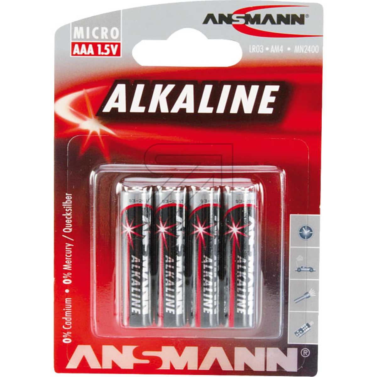 AnsmannAlkaline battery Micro Ansmann-Price for 4 pcs.Article-No: 373320