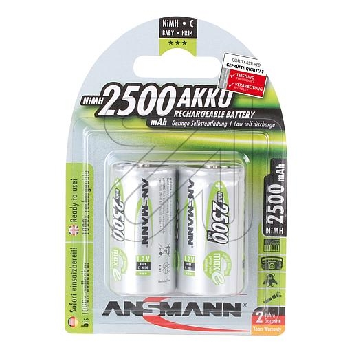 AnsmannNiMH battery Baby C 2500 mAh 5030912-Price for 2 pcs.Article-No: 374555