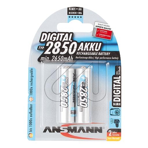AnsmannNiMH battery AA 2650 mAh 5035082 Digital-Price for 2 pcs.Article-No: 374795