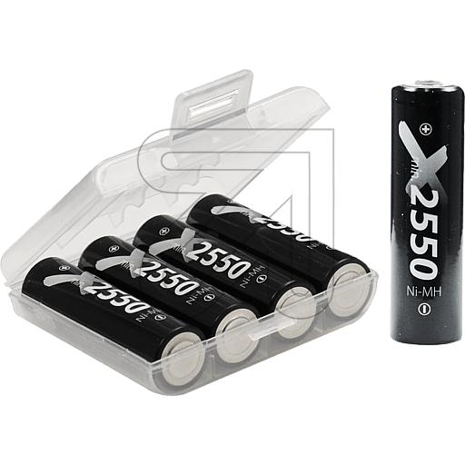 XCellNiMH battery AA 2550 mAh 141707 box of 4-Price for 4 pcs.Article-No: 375120