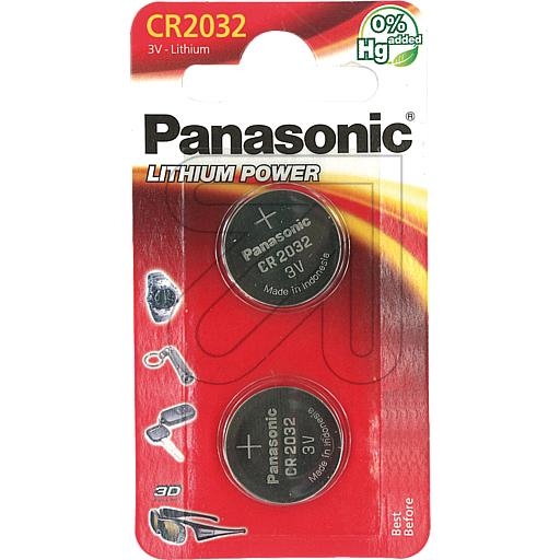 Panasonicbutton cell CR-2032EL/2B-Price for 2 pcs.Article-No: 376205
