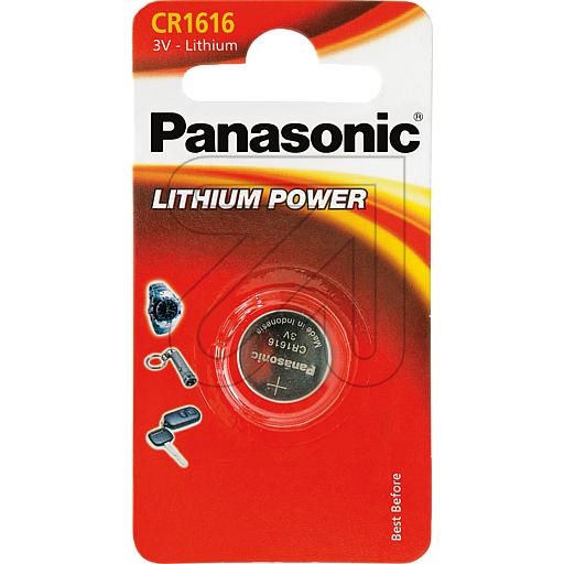 Panasoniclithium battery CR-1616EL/1BArticle-No: 376560
