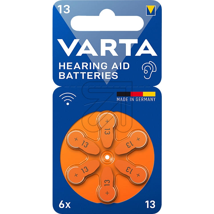 VARTAHearing aid batteries type 13 24606101416-Price for 6 pcs.Article-No: 376930