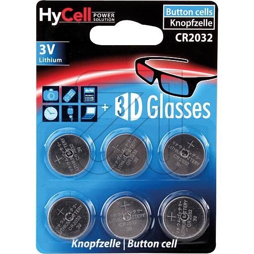HyCellLithium button cells CR 2032 1516-0026-Price for 6 pcs.Article-No: 377310