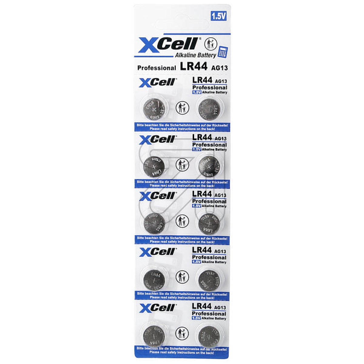 XCellAlkaline-Knopfzelle LR44 149309 XCell-Preis für 10 StückArtikel-Nr: 377605