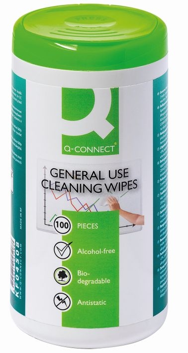 Q-ConnectCleaning tissues for telephone Q-Connect-Price for 100 pcs.Article-No: 5705831045088