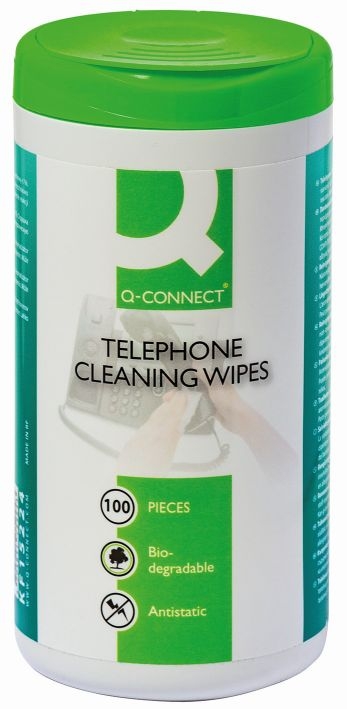 Q-ConnectCleaning cloth 100pcs telephone white-Price for 100 pcs.Article-No: 5705831152243