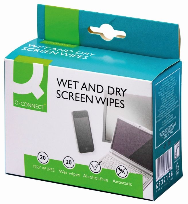 Q-Connectwet/dry cleaning cloths-Price for 40 pcs.Article-No: 5706002321482