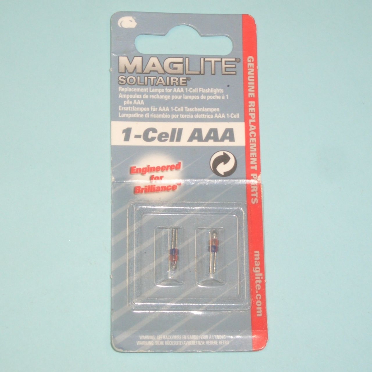 MagLite2 replacement bulbs for MagLite Solitaire AAA LK3A001E-Price for 2 pcs.Article-No: 393505L