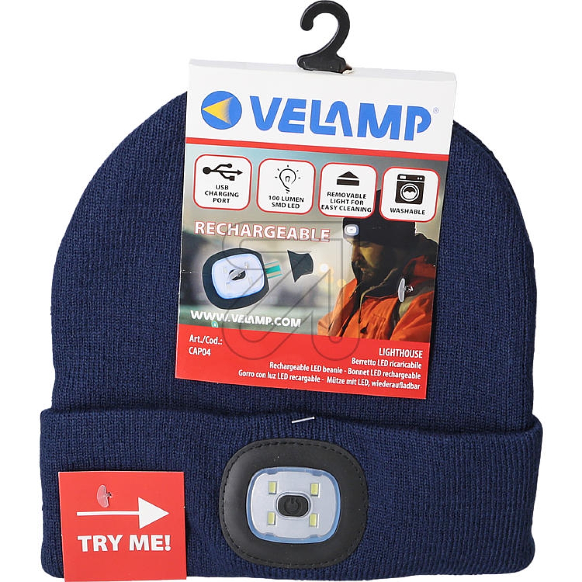 VELAMPHat with LED dark blue CAP04Article-No: 395935