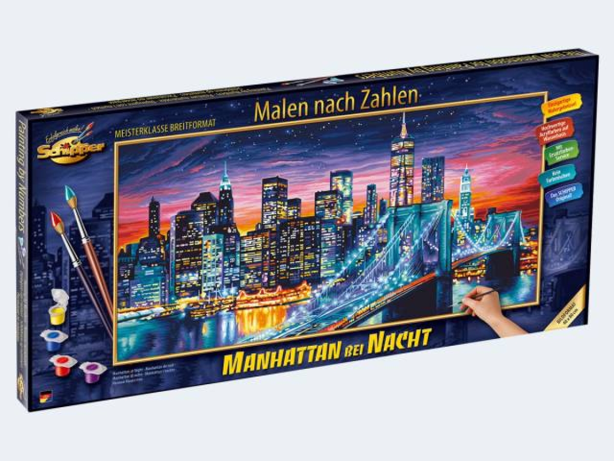 SimbaMalen nach Zahlen Manhattan bei Nacht 80x40cmArtikel-Nr: 4000887928622