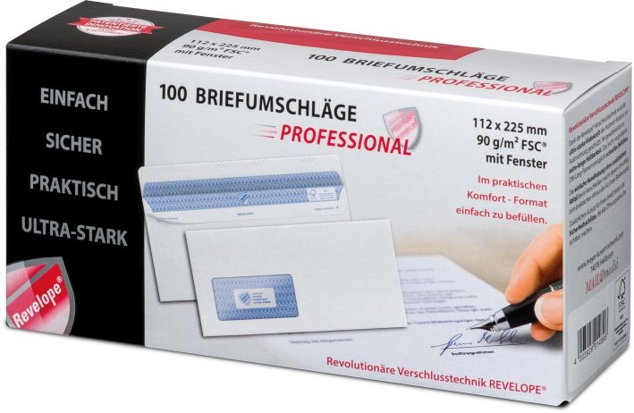 Mayer-KuvertEnvelope 112x225mm HK MF white pack of 100.-Price for 100 pcs.Article-No: 4003928014896