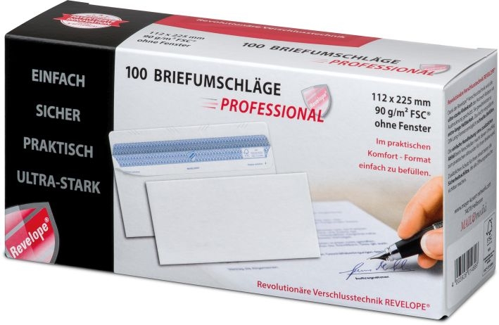 Mayer-KuvertEnvelope 112x225mm HK OF white pack of 100.-Price for 100 pcs.Article-No: 4003928014889