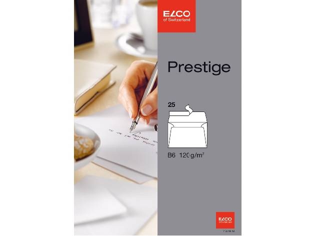 ElcoEnvelope Prestige B6 120g oF HK white 25pcs-Price for 25 pcs.Article-No: 7610425101508