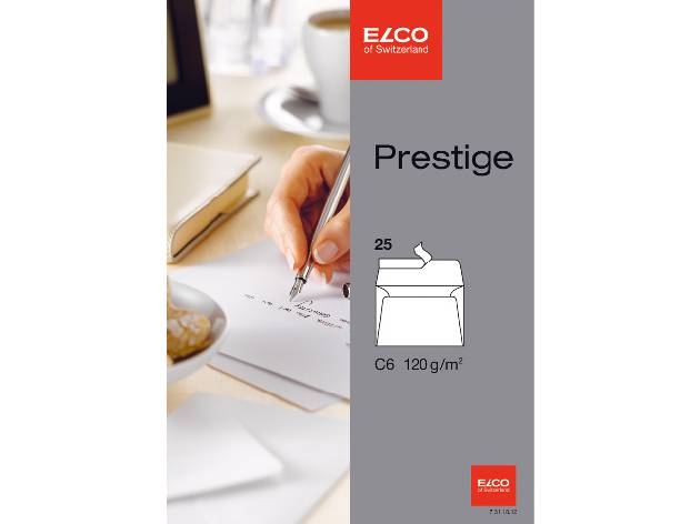 ElcoEnvelope Prestige C6 120g oF HK white 25pcs-Price for 25 pcs.Article-No: 7610425157505