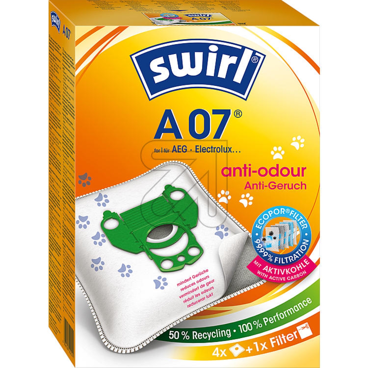 SwirlDust bag Swirl A 07 Anti OdourEcoPorArticle-No: 452160