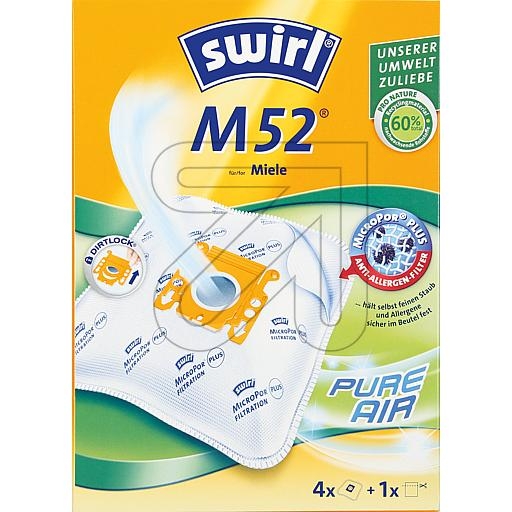 SwirlStaubbeutel Swirl M 52 MicroPor Plus Green-Preis für 4 StückArtikel-Nr: 452430